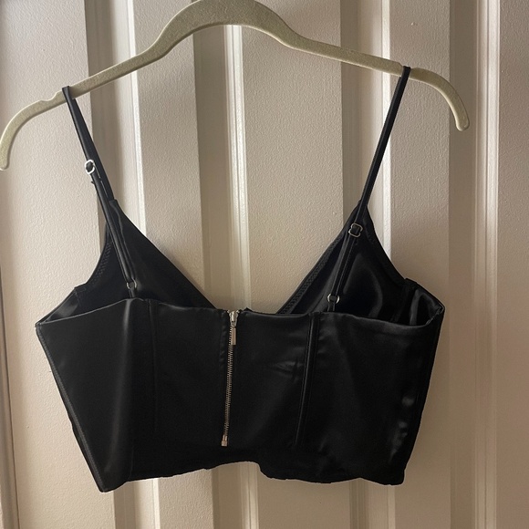 White Fox Boutique Acacia Bustier Top (Black) - Picture 4 of 5